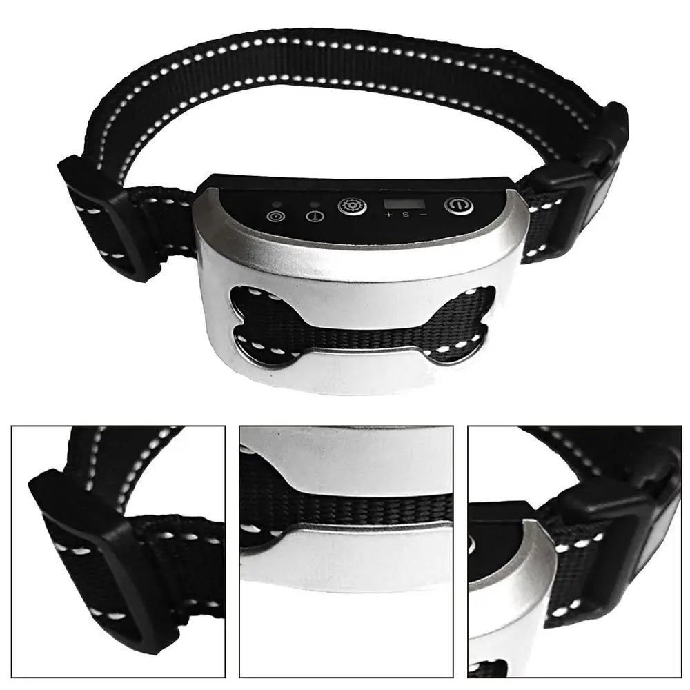 Waterproof IPX4 Auto Anti Barking Collar Vibration Electric Shock Sound Vests Anti Humane Bark Collar Rechargeable ShockSafe Toy