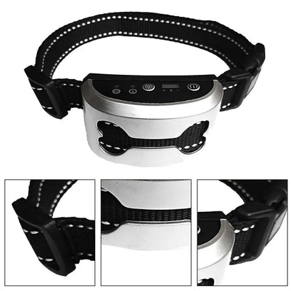 Waterproof IPX4 Auto Anti Barking Collar Vibration Electric Shock Sound Vests Anti Humane Bark Collar Rechargeable ShockSafe Toy