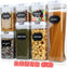 7pcs/set Food Storage Containers Plastic with Lids Kitchen Storage for Rice Sugar Flour Pasta Cereal Storage Containers