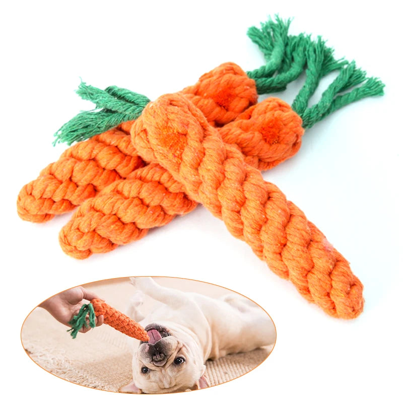 Pet Dog Toys Cartoon Animal Dog Chew Toys Durable Braided Bite Resistant Puppy Molar Cleaning Teeth Cotton Rope Toy