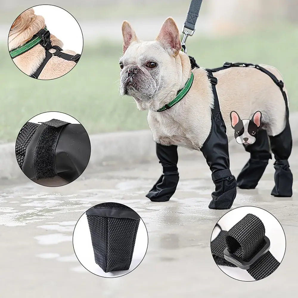 Dog Shoes Waterproof Adjustable Dog Boots Waterproof Breathable Pet Shoes Pets Paws Protector Outdoor Walking Soft Shoes