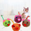 1Pc Pet Cat Toy Lovely Stripe Nylon Rope Round Ball Mouse Toy with Bell Pet Cat Chew Toy Interactive Mouse Ball Pet Products