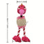 Tri color cotton rope pet toy, bird plush, bite resistant, teeth grinding, and sound producing pet toy, dog toy
