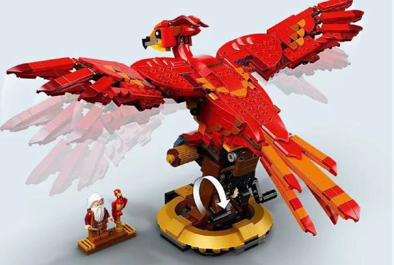 Assembling building blocks 88007 Phoenix Fox Red Bird 597 particles assembled boys and girls educational building blocks toys
