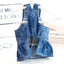 Dog Denim Dress for Small Dogs, Dark Wash Jeans Vest Tutu Skirts with Leash D-ring,Summer Clothes Yorkie Chihuahua Pet Apparel