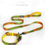 Adjustable Pet Dog Collars Color Graffiti Soft Cotton Leash Accessories Walking Exercise Safety French Bulldog Puppy Chain