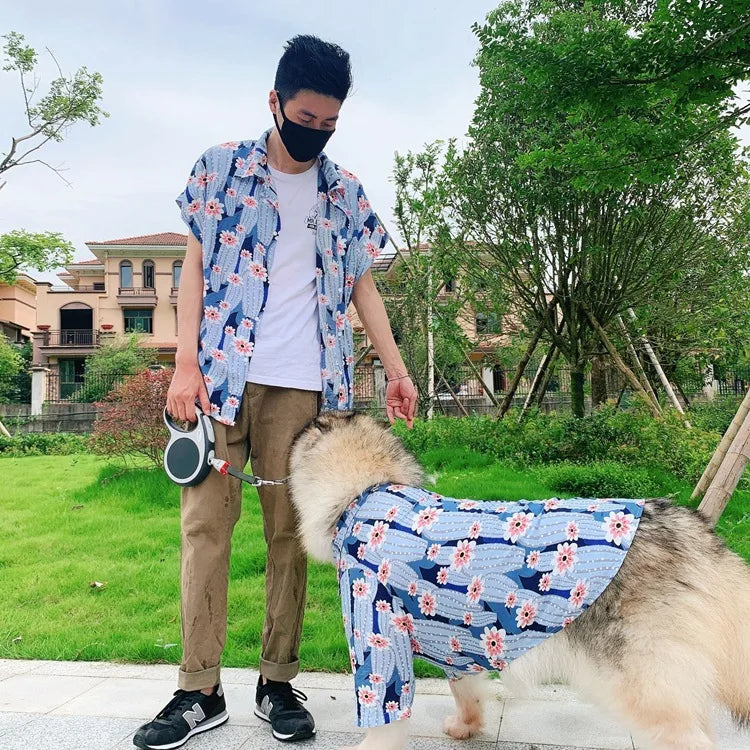Dog Clothes Costume Cooling Vest  Pet Clothes Parent-child Wear One Color Eight Sizes  Dog Shirt
