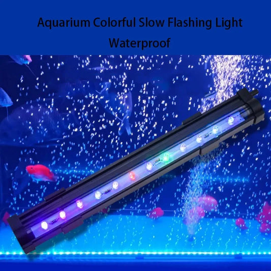 Aquarium LED Light Bubble Waterproof Fish Tank Lighting Underwater Fish Lamp Aquatic Decor Plant Lamp 100-240V 1W/2W/3W/4W