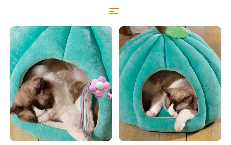 Bed for Cats Plush Beds Banana Puppy Warm Accessory Winter House Accessories Pet Basket Things Goods Houses and Habitats Dog All