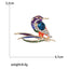 Enamel Bird Brooches for Women Rhinestone Sparrow Pins Magpie Badge Office Party Friend Gifts Accessories