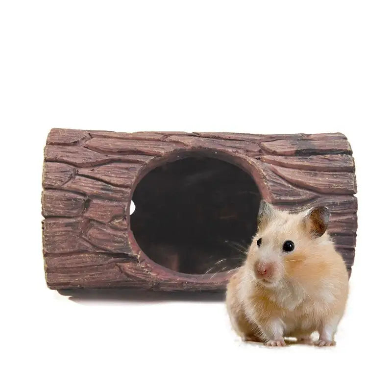 Reptile Tree Hide Resin Lizard Sleeping Cave Hollow Simulation Log Hide Waterproof Habitat Shelter Decor Realistic Tank Decor