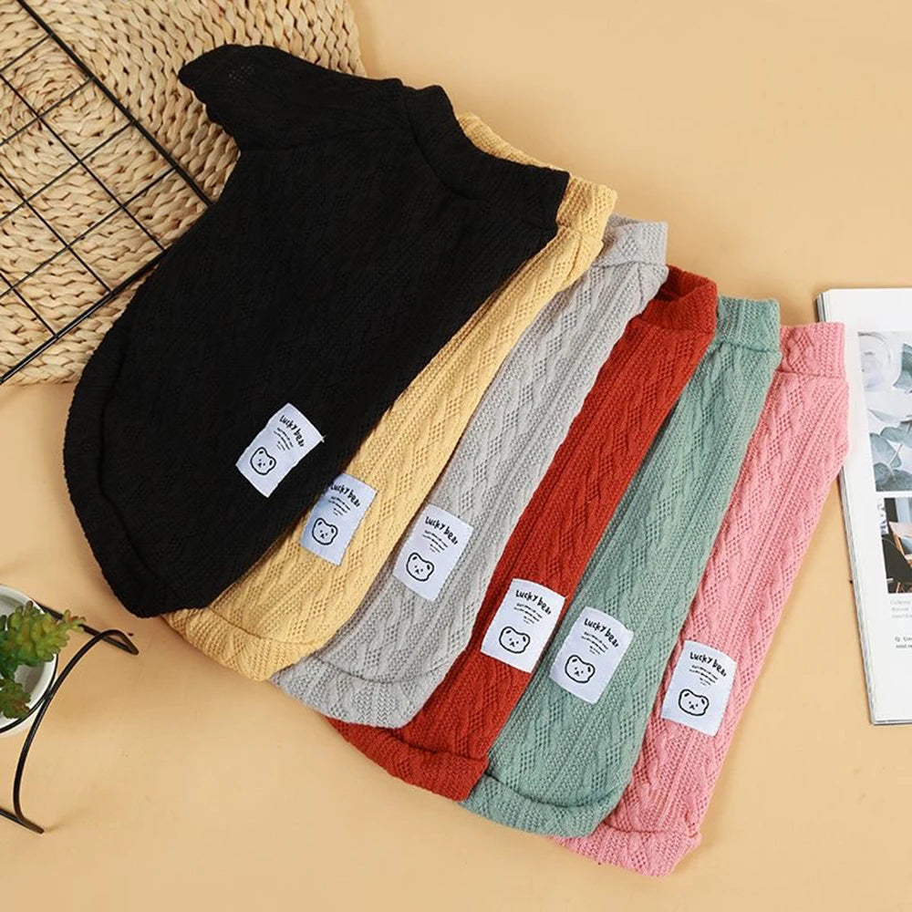 Classic Puppy Dog Knitting Sweater Winter Warm Pet Clothes for Small Dogs Chihuahua Yorkshire Pullovers mascotas Clothing Outfit