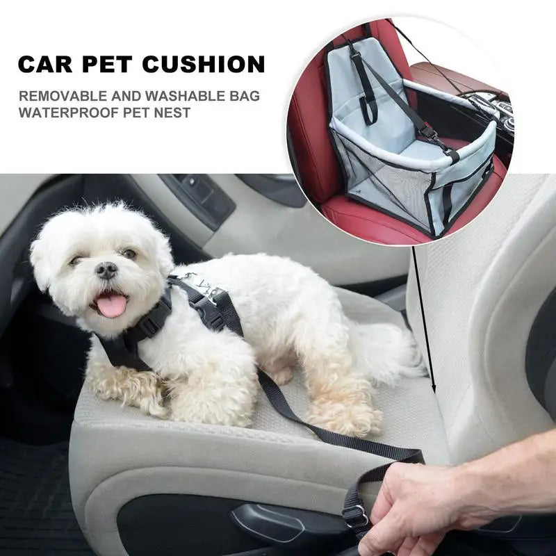 Pet Car Cushion Breathable Dog Seatbelt Car Seat 2 Small Dogs Dog Car Back Seats Travel Bed Dog Seat Comfortable And Safe For