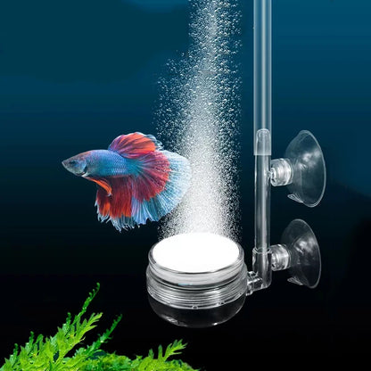 1Pcs Air Pump Sand Stone Aquarium Oxygen Pump Fresh Air Stone Nano Bubble Bar Aquarium Fish Tank Aerator Pump with Suction Cup