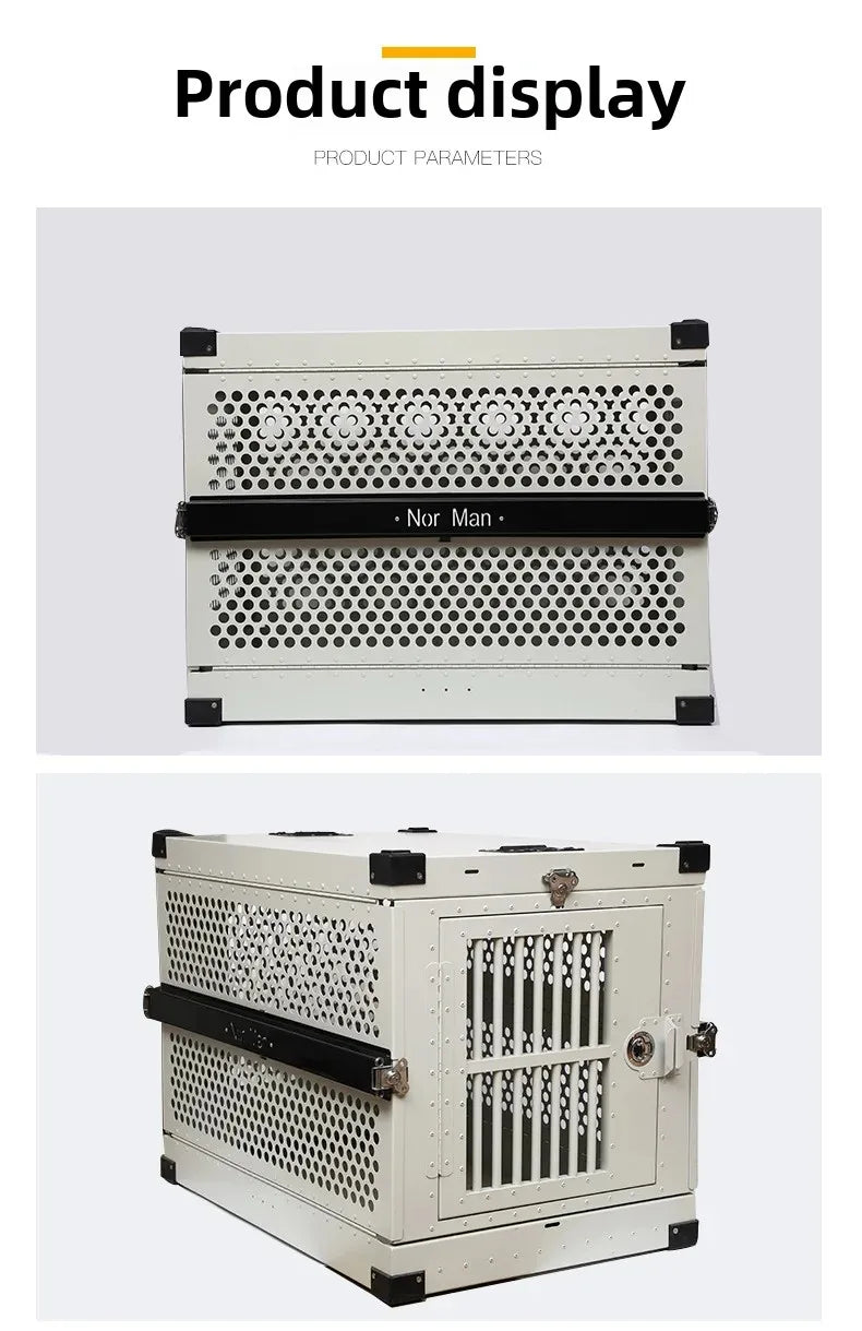 Car pet cage foldable aviation thickened dog cage Ventilated firm pet dog dog cat cage directly from the manufacturer