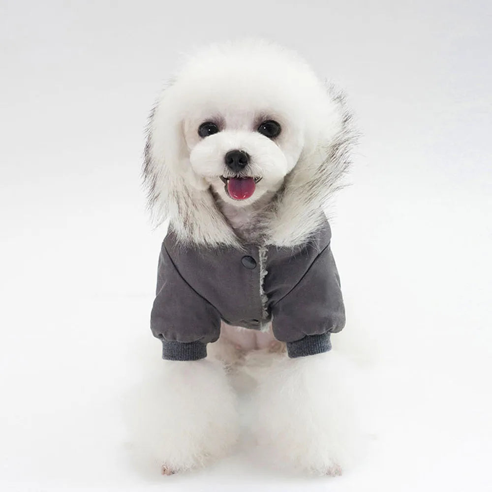 Winter Dog Clothes Warm Puppy Jacket Coat for Small Dogs Cats Chihuahua Yorkie Windproof Hoodies Pet Clothing Military Costume