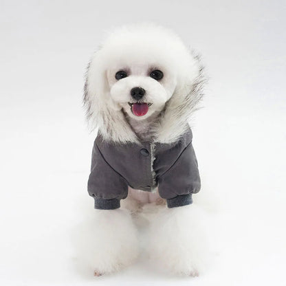 Winter Dog Clothes Warm Puppy Jacket Coat for Small Dogs Cats Chihuahua Yorkie Windproof Hoodies Pet Clothing Military Costume