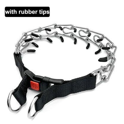 Strong Dog Prong Collar for Dogs Adjustable Detachable Dog Training Collar with Quick Release Buckle for Small Medium Large Dogs