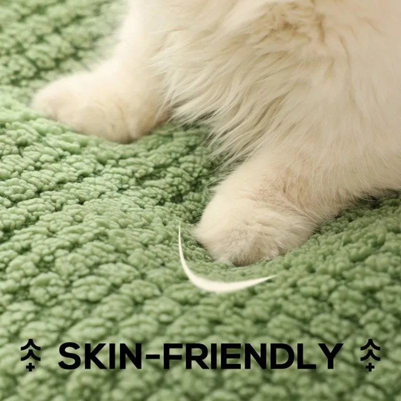 Beds Cats Warm Bed Fluffy Cushions for Winter Houses Plush Goods Pet Supplies House Kitten Basket Puppy Accessories Habitats Dog