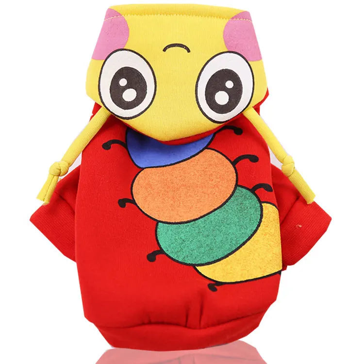 Costumes Cartoon Cute Pet Dog Clothes Winter Christmas Soft Fleece Animal Duck Owl Tiger Dinosaur Cosplay Dog Hoodies Clothes