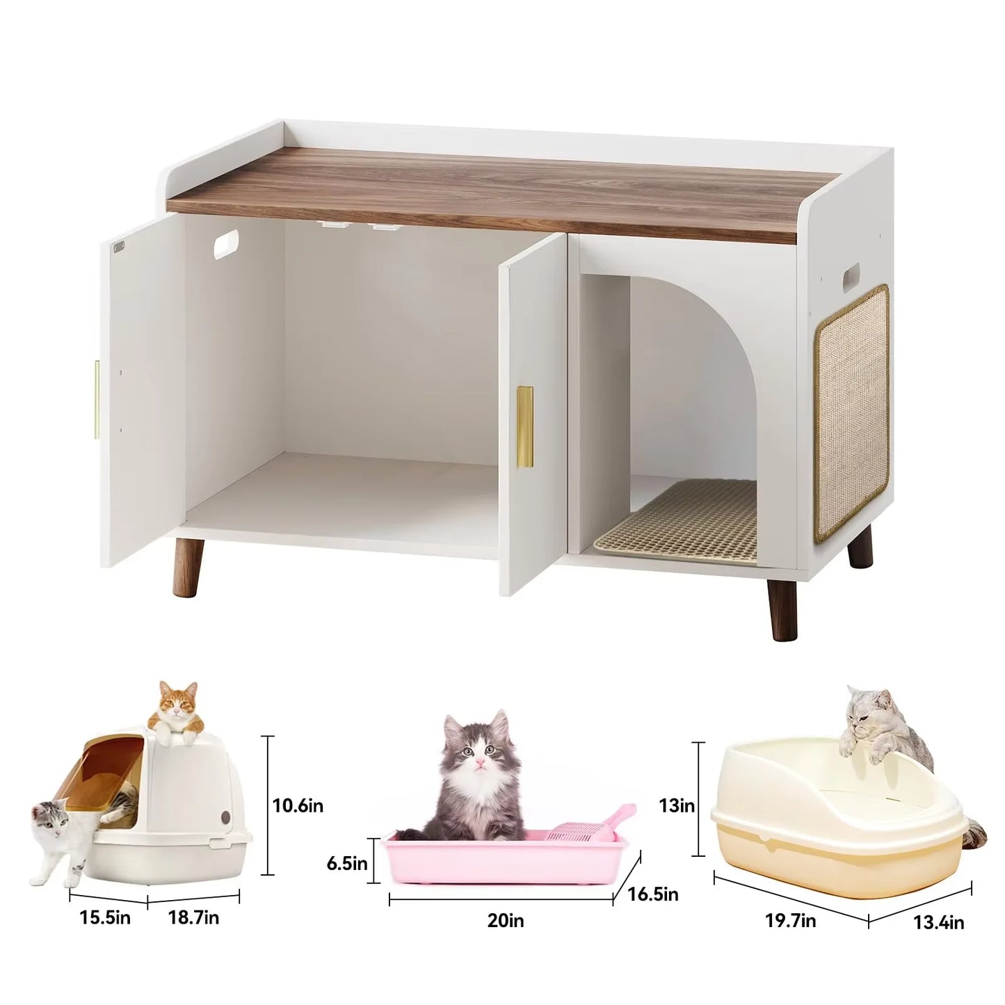 Manufacturer's Modern Design Solid Wood Cat Villa Hot-Selling Large Pet Furniture Multi-Functional Cat Cage Bedroom Apartment