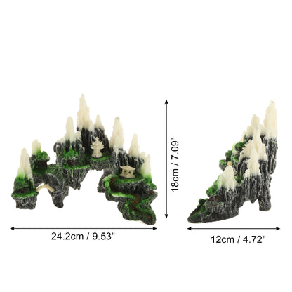 UXCELL Artificial Resin Rockery Fish Tank Landscape Aquarium Decor Mountain Hiding Cave Pet Supplies Ornament Accessories