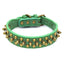 Bronze Spiked Studded Leather Dog Collars For Small Medium Large Dogs Pet Spike Collar Rivets Anti-Bite Pet Products Neck Strap