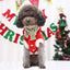 Christmas Dog Clothes Hoodie Pet Dog Sweater Flannel Antlers Scarf Winter Warm Small Dog Outfit Cat Hooded Clothing Costume Coat