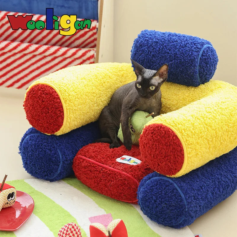 Wooligan water pipe pet sofa deodorizing open sleeping mat dog cushion removable cat kennel kennel