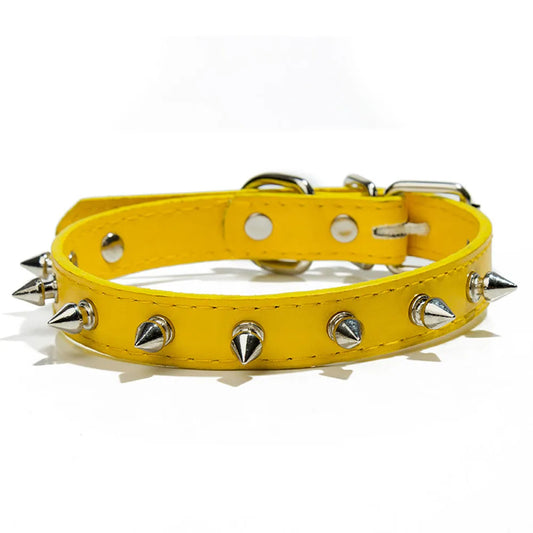 Anti-Bite Dog Collar Spiked Studded Pet Dog Collar PU Leather For Small Dogs Sport Bulldog Pug Puppy Dog Collar Cat Dog Supplies