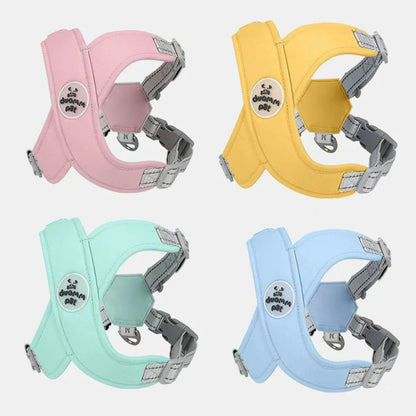 X Dog Harness and Leash Set Breathable Pet Chest Strap Reflective French Bulldog Vest Harness for Small Medium Dogs Puppy Collar