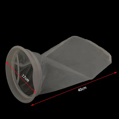 1pcs Super Fine  Aquarium Filter Bag with Frame Washable Reusable Mesh Foam Carpet Sock Bag for Fish Marine Filtration System