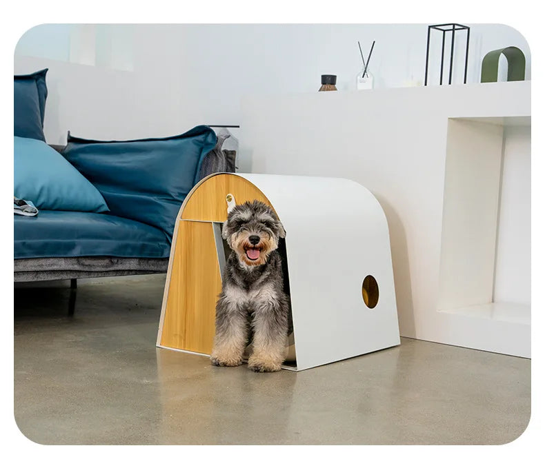 Iron Kennel Cat Litter Solid Wood Internet Celebrity Cat Villa Pet Wooden House Dog House Cat