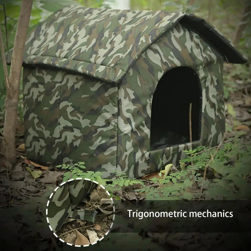 Outdoor Dog Bed Waterproof Roof Bed Waterproof Warm Dog Kennel Winter Tent Dog Nest Thickened Cold-Proof Nest Outdoor Cat House