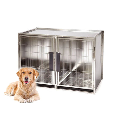 Stainless Steel Pet Cages for Dogs, Cats and Other Animals in Veterinary Hospitals and Clinics Three Sizes To Choose From