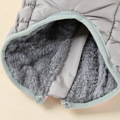 Reflective Dog Winter Jacket with Harness Cold Weather Clothes for Small Medium Dogs Turtleneck Thermal Fleece Lined Dog Coat