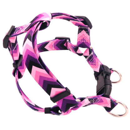 Luxury Designer Dog Harness for Chihuahua Bohemia Print Durable Walking Pet Collar Supplies Medium Big Puppy Leash Accessories