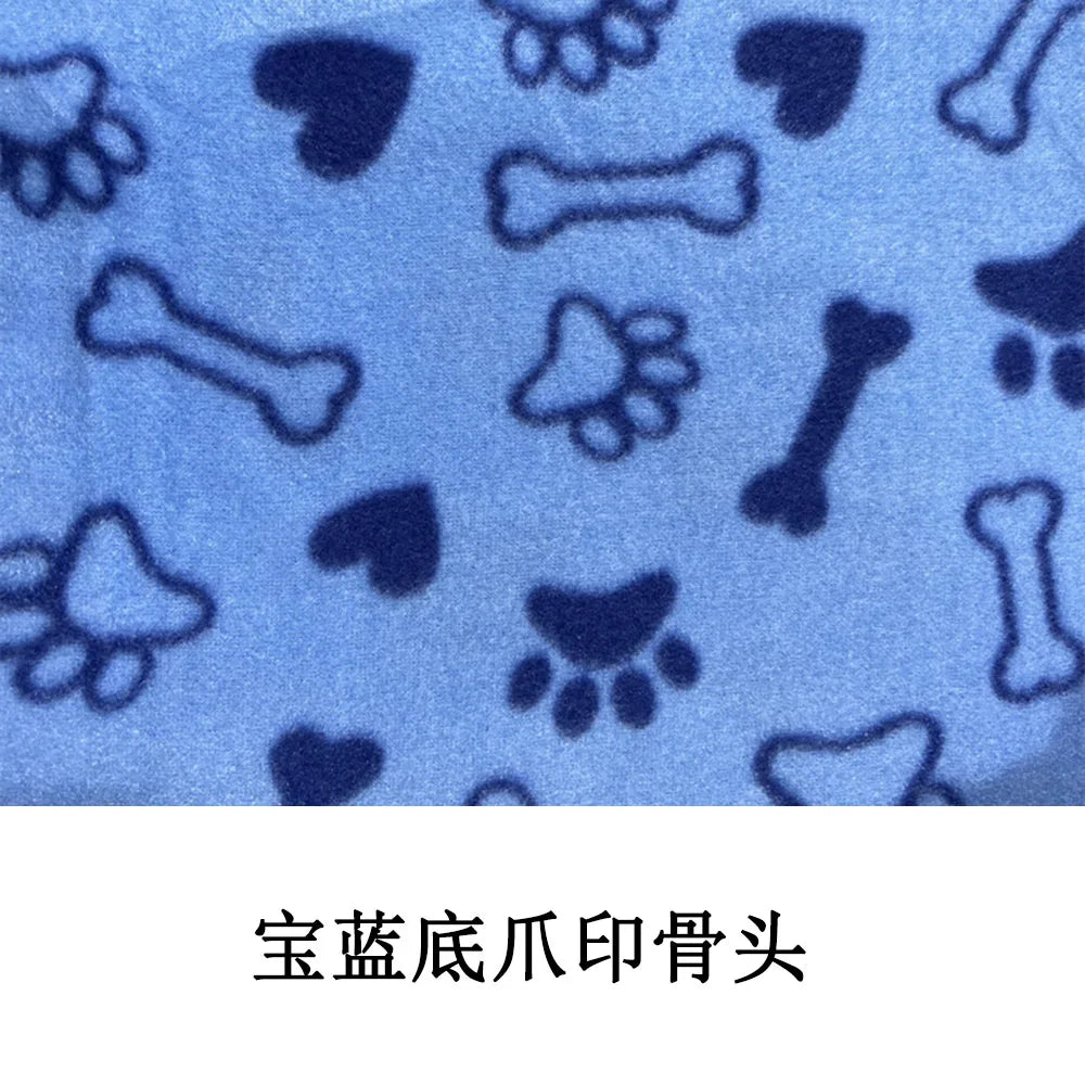 Pet Blanket Super Soft Dog Blanket with Cute Paw Print Warm Puppy Blanket Mat Bed Cover for Large Dogs Kitten Cat Small Animals
