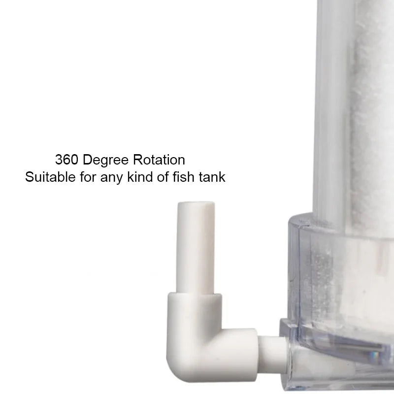 Transparent  Aquarium Filter Fish Tank Fluidized Moving Bed Filter Bubble Bio Filter Media With Air Stone And Sponge Filters New