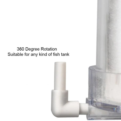 Transparent  Aquarium Filter Fish Tank Fluidized Moving Bed Filter Bubble Bio Filter Media With Air Stone And Sponge Filters New