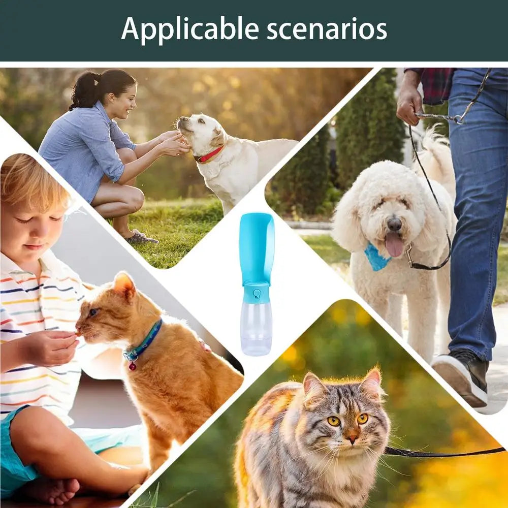 Dog Travel Water Bottle Puppy Water Bowl with Food Container Water Dispenser Foldable Pet Water Bottle Dog Water Bowl Portable