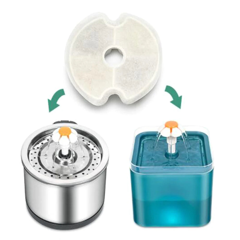 Automatic Pet Water Dispenser Filter Element, Smart Cat and Dog Feeder, Activated Carbon Filter, Lonic Resin Chip, Cotton