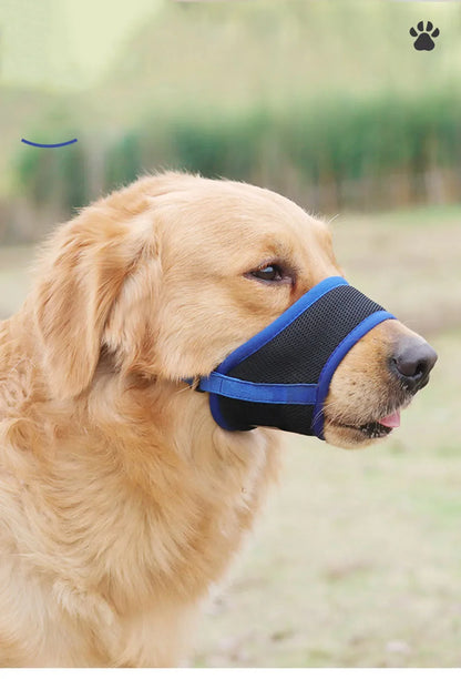 Adjustable Anti Bark Bite Mesh Muzzle for Dogs Pet Mouth Muzzle Stop Chewing for Puppies Nylon Belt Dog Accessories Pet Products