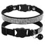 Suede Leather Cat Collar Bling Rhinestone Cats Collars with Bell Safety Breakaway Pet Puppy Necklace Adjustable XS S Pink Soft