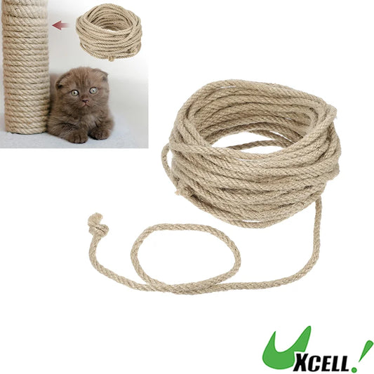 UXCELL Cat Natural Sisal Rope Scratching Rope Post Tree Replacement Climbing Frame Sofa protector Robe 6mm Cat Accessories