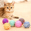 4 PCS Balls Interactive Pet Toys for Cats Kitten Dog Training Playing Chewing (Random Color)