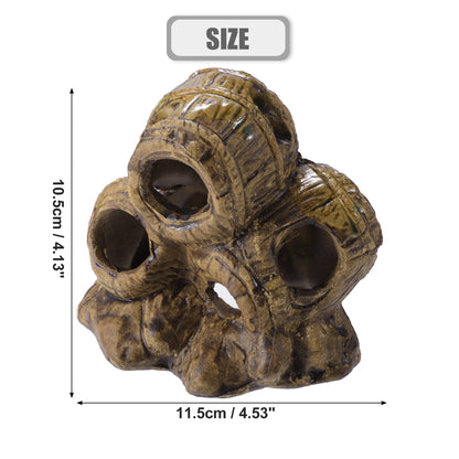 UXCELL Fish Tank Hideaway Rock Cave Ceramic Aquarium Decoration Fish Shrimps Shelter Pet Pottery House Canister Accessories