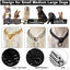Dog Chain Collar Silvery Golden 15MM Width Cuban Link Chain for Dogs Strong Smooth Stainless Steel Metal Pet Training Slip Chain