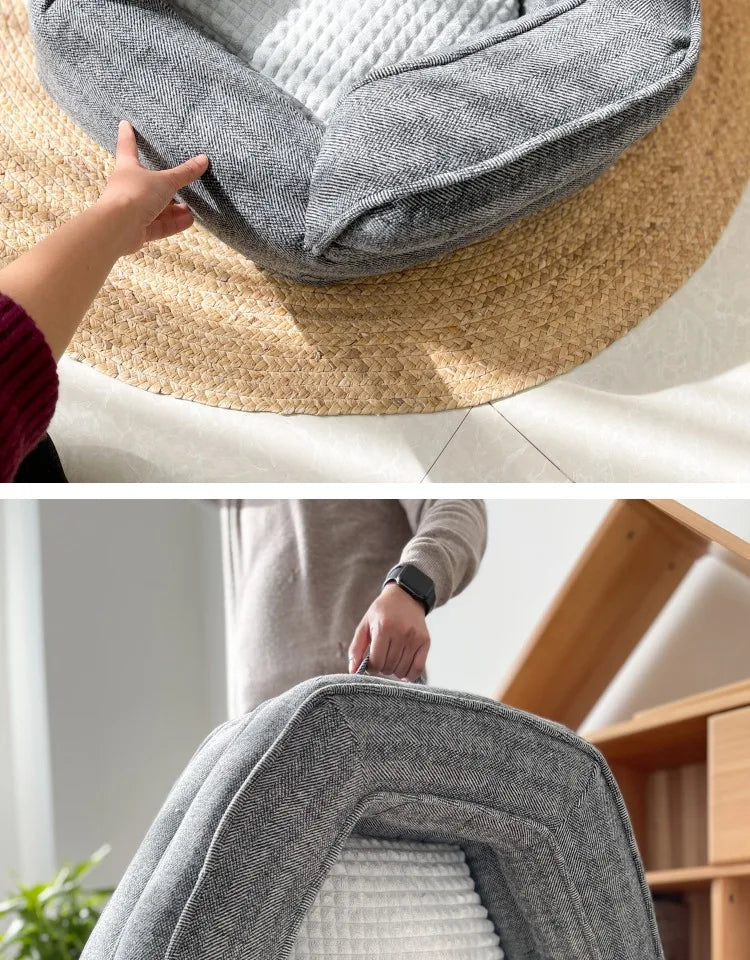 Deep sleep hexagonal dog sofa French fighting kennel dog bed fully removable and washable pet bed thick warm dog cushion