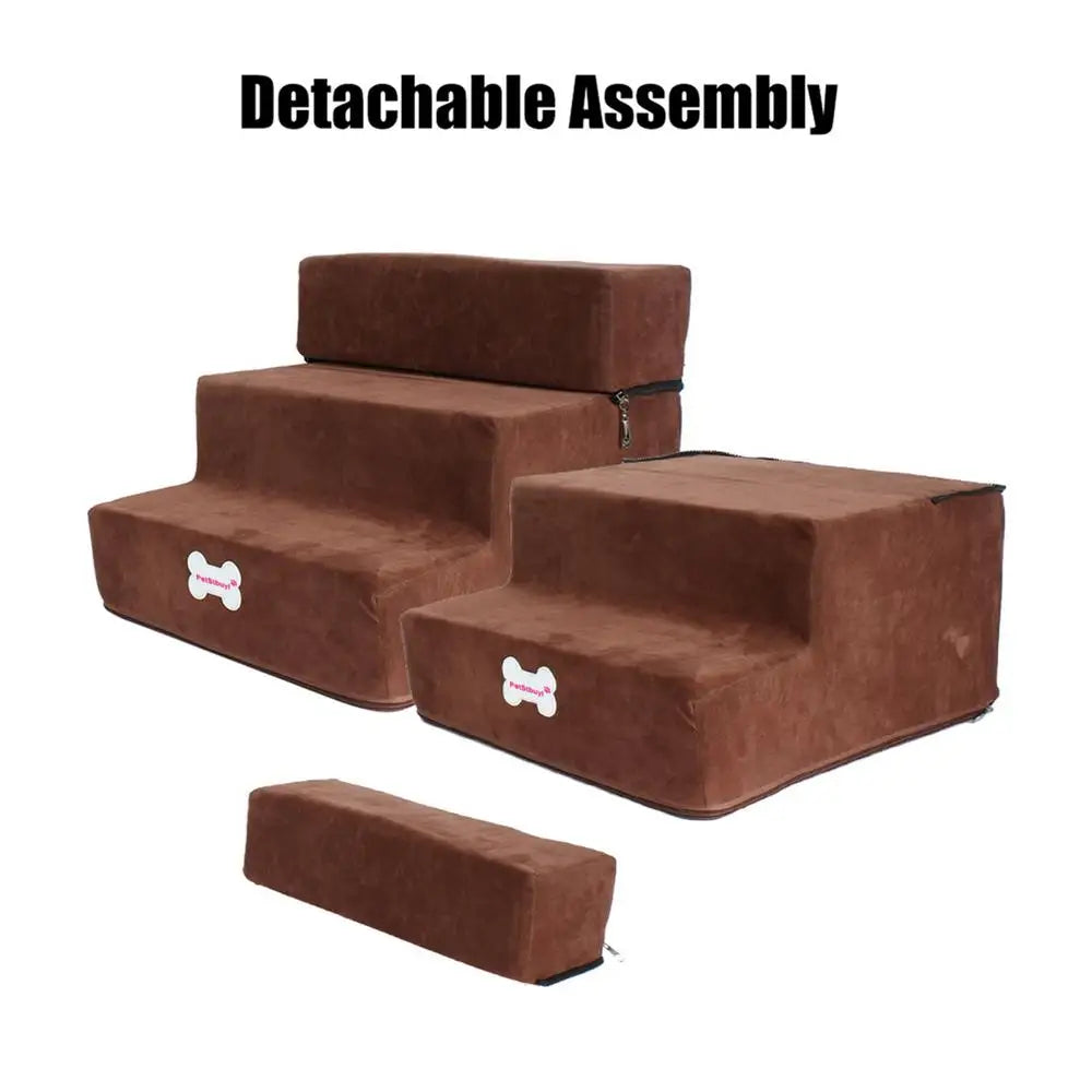 Pet Stairs 3 Steps Stairs for Small Dog Cat Pet Anti-slip Removable Dogs Bed Stairs Extra Wide Non-Slip Steps Pet Supplies